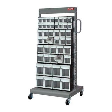 Lds Industries Shuter Flip Out Bin Mobile Cart with 46  Flip Out Bins 1010021